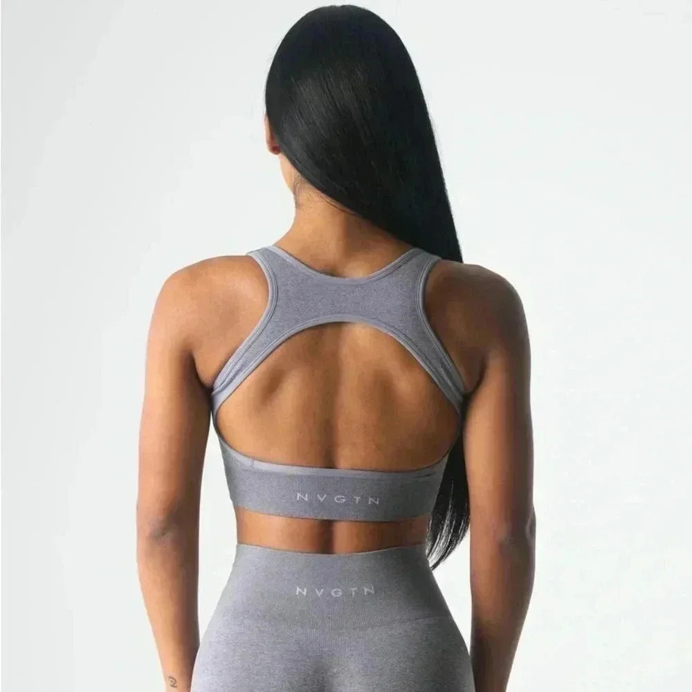 NVGTN Grey Eclipse Seamless Bra Size Medium